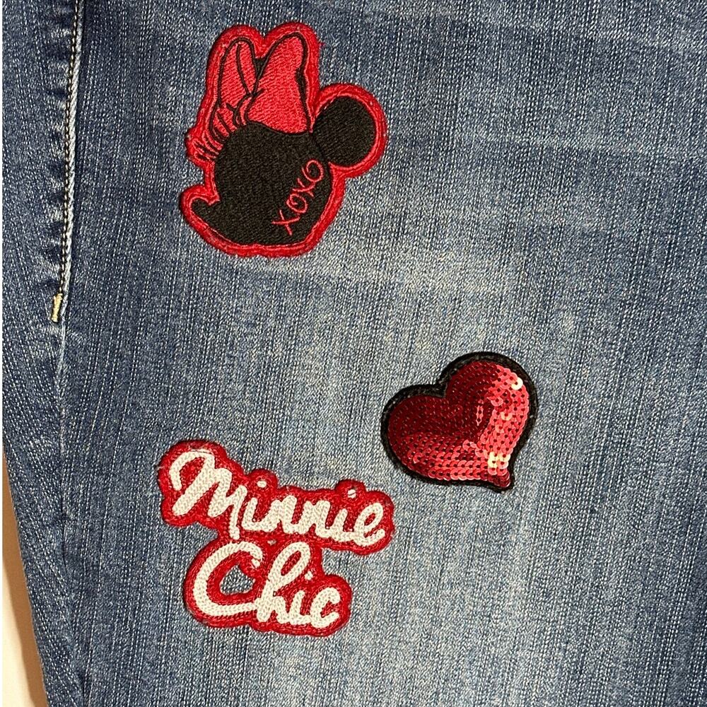 Torrid Disney Skinny Jeans 16 Minnie Mickey Mouse Character Patches High Rise - Picture 4 of 13